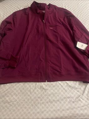 Cherokee Men's Burgundy Full-Zip Windbreaker Jacket